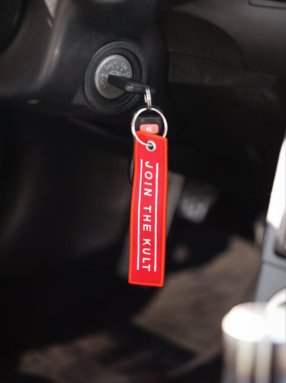 Red Embroidered Jet Tag