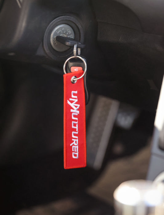 Red Embroidered Jet Tag