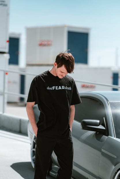 "Don't FEAR Death" Black Oversized Tee
