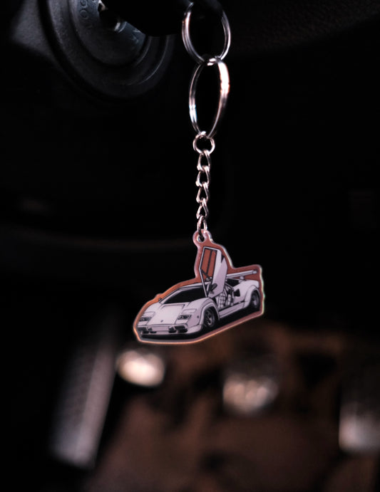 Lambo Countach Holographic Key Chain